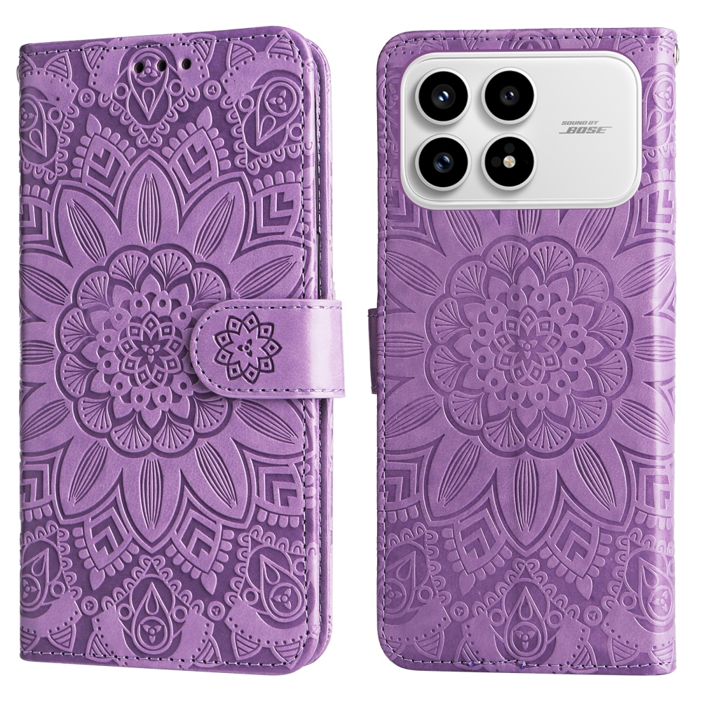 Sunflower knižkové púzdro na Xiaomi Poco F8 Pro 5G - fialové