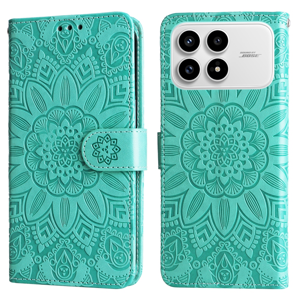 Sunflower knižkové púzdro na Xiaomi Poco F8 Pro 5G - modrozelené