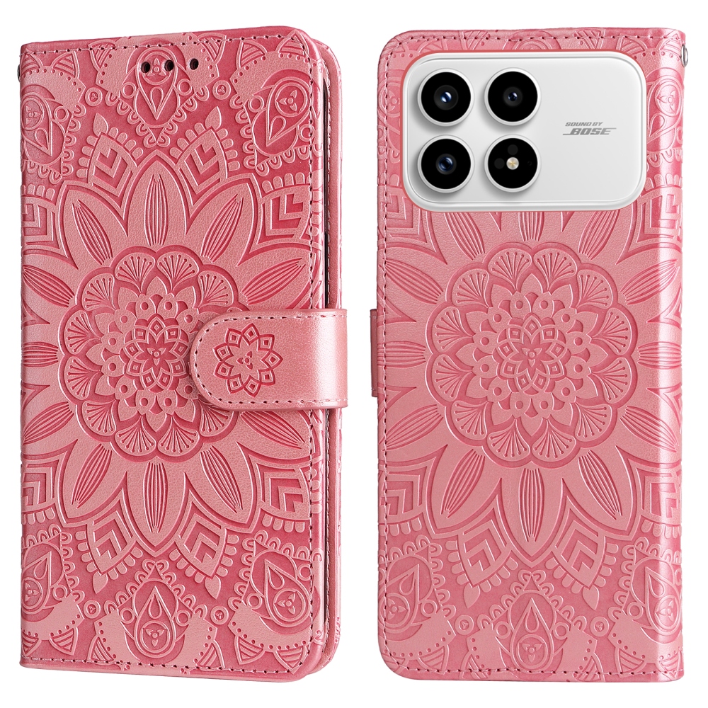 Sunflower knižkové púzdro na Xiaomi Poco F8 Pro 5G - ružové