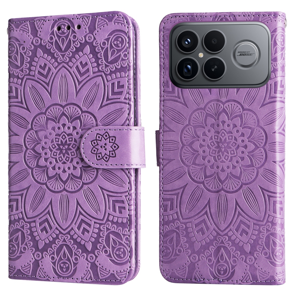 Sunflower knižkové púzdro na Xiaomi Poco F8 Ultra 5G - fialové