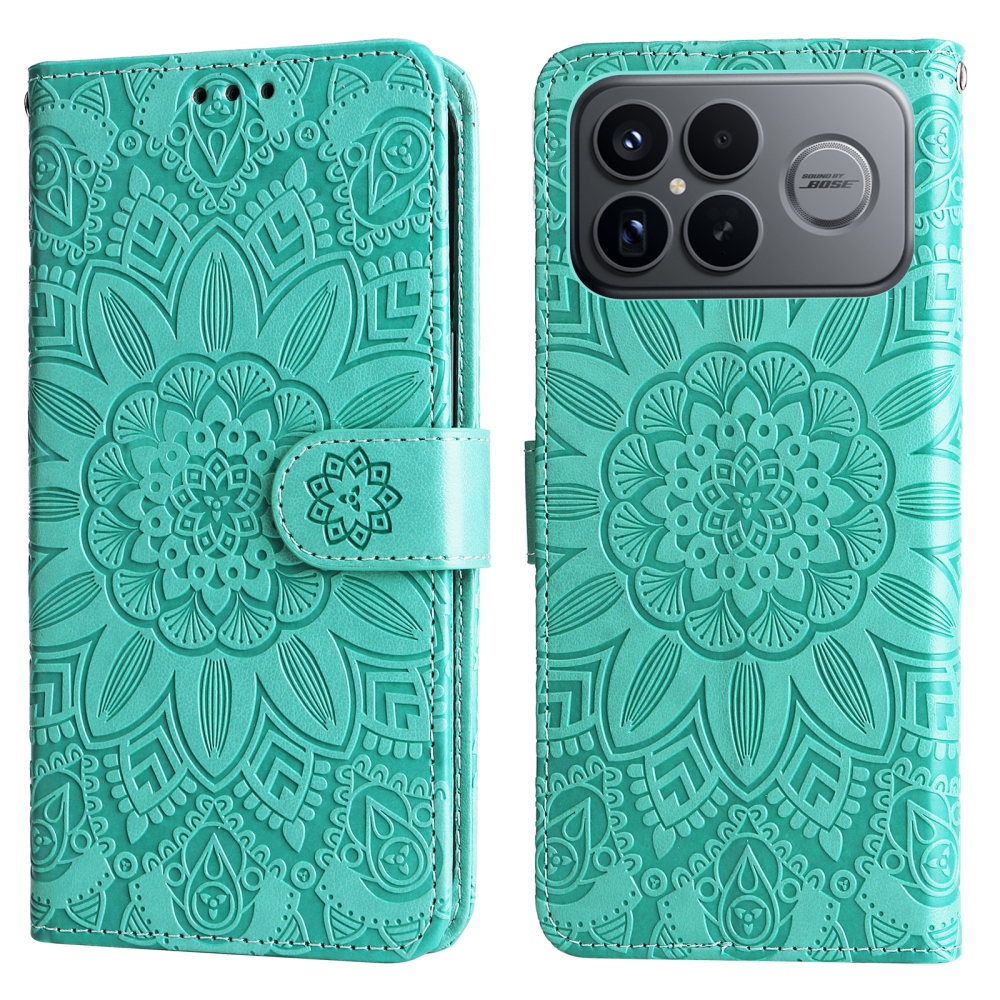 Sunflower knižkové púzdro na Xiaomi Poco F8 Ultra 5G - modrozelené