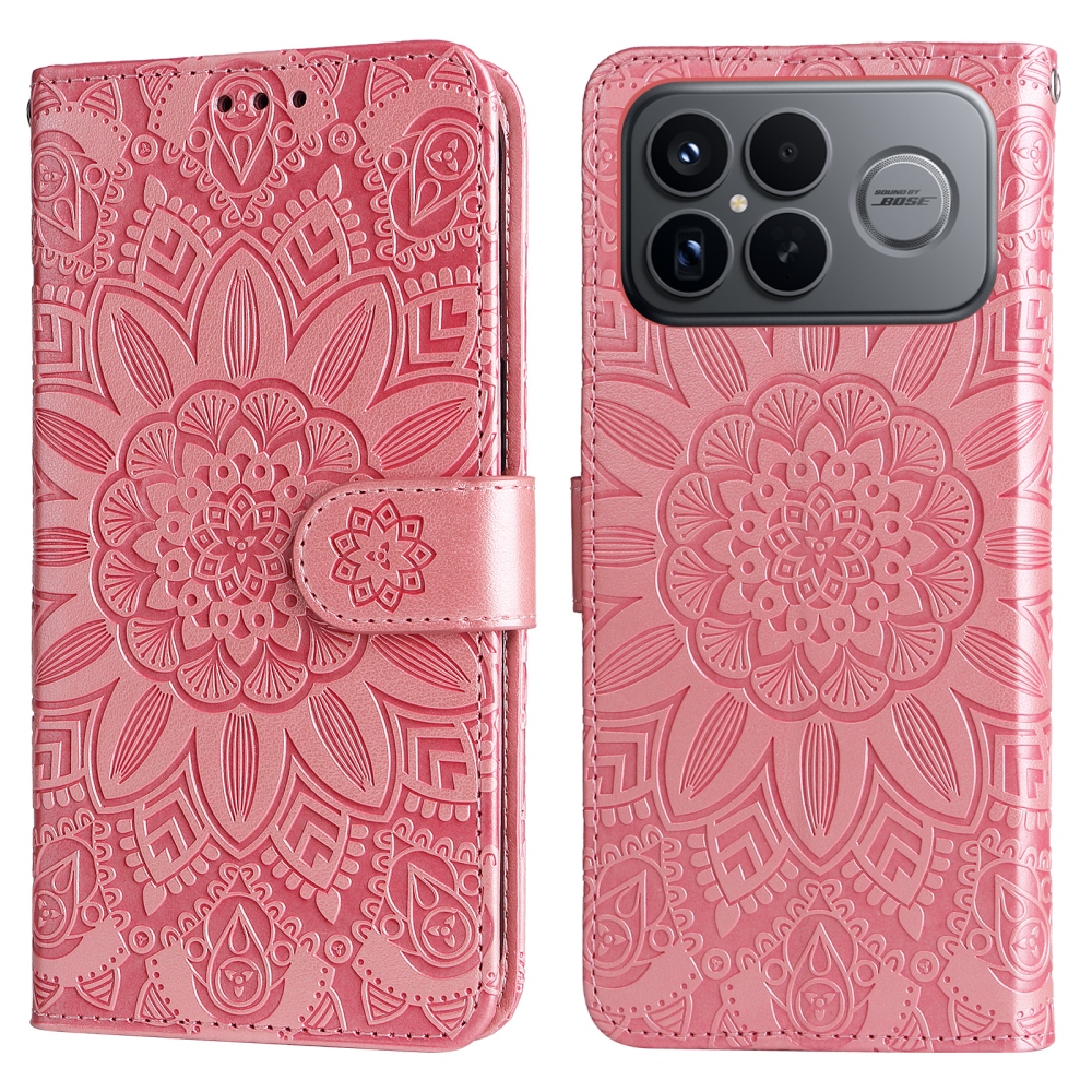 Sunflower knižkové púzdro na Xiaomi Poco F8 Ultra 5G - ružové