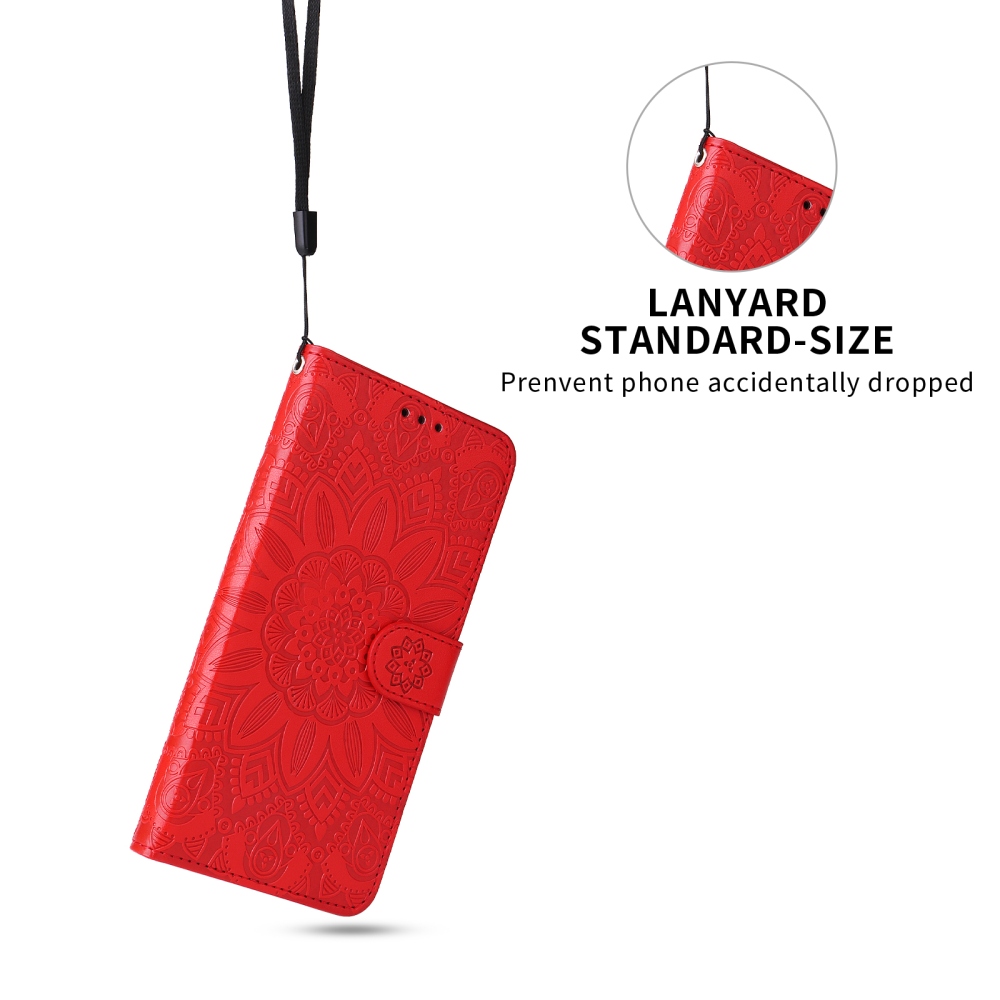 Sunflower knižkové púzdro na Xiaomi Redmi 17 4G/5G - červené