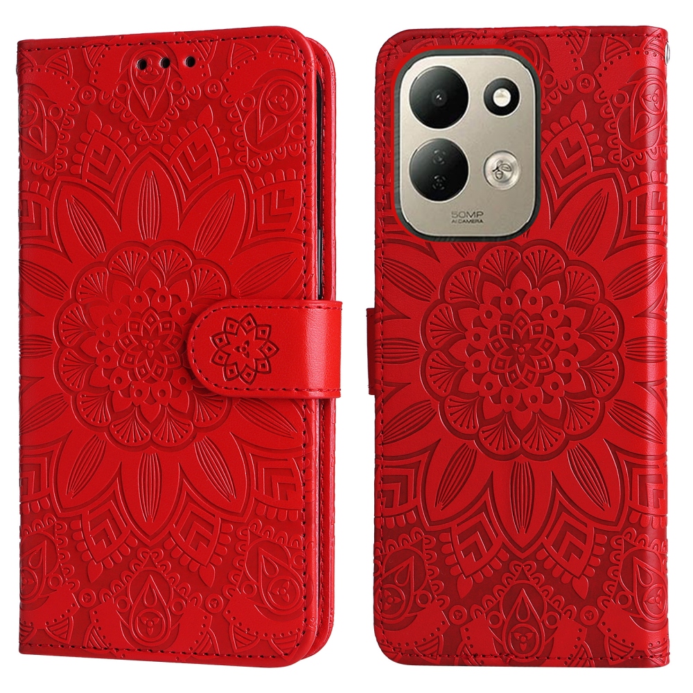 Sunflower knižkové púzdro na Xiaomi Redmi 17 4G/5G - červené