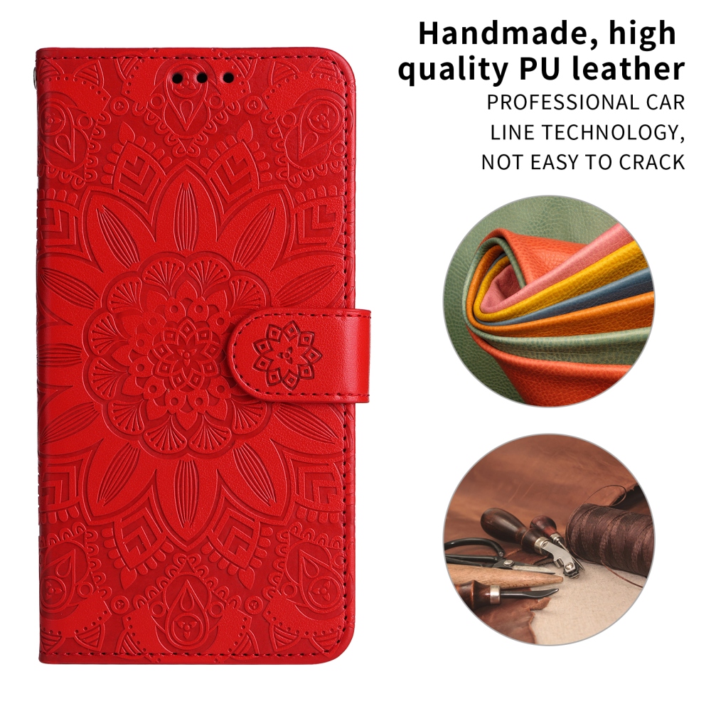 Sunflower knižkové púzdro na Xiaomi Redmi 17 4G/5G - červené