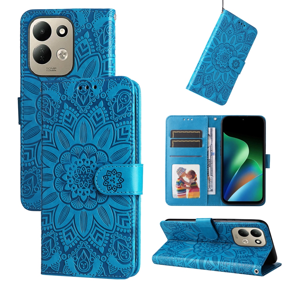 Sunflower knižkové púzdro na Xiaomi Redmi 17 4G/5G - modré