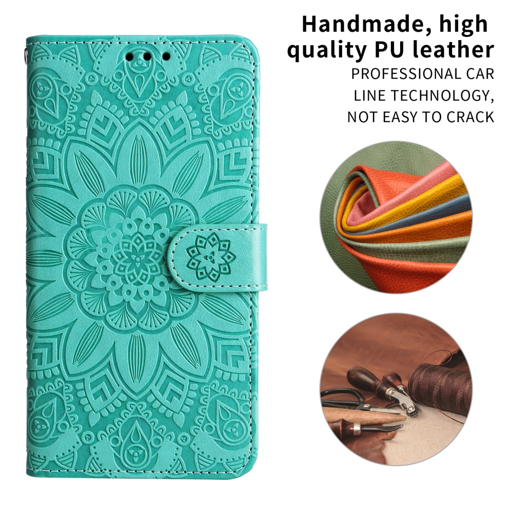 Sunflower knižkové púzdro na Xiaomi Redmi 17 4G/5G - modrozelené