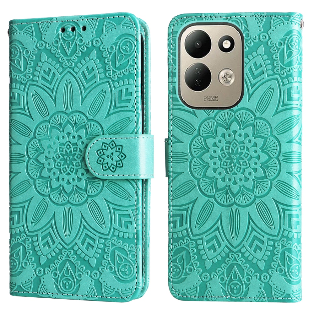 Sunflower knižkové púzdro na Xiaomi Redmi 17 4G/5G - modrozelené