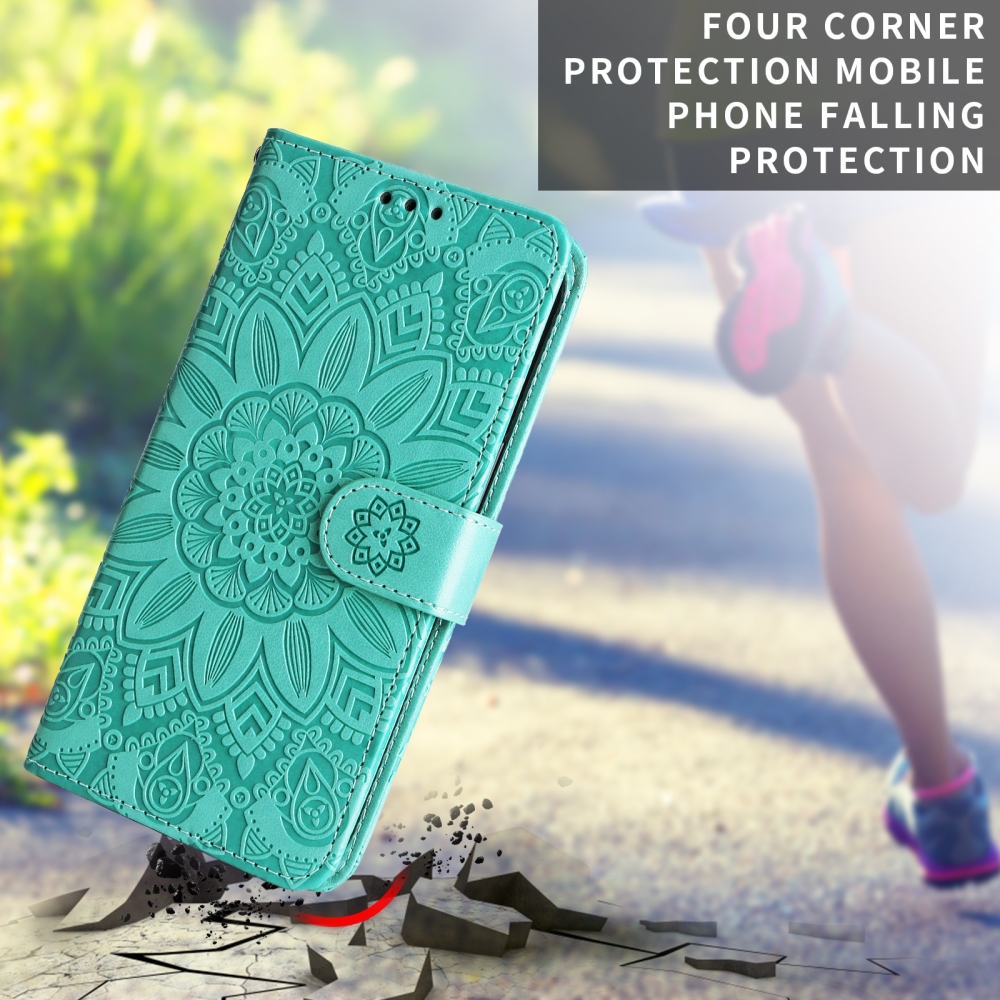 Sunflower knižkové púzdro na Xiaomi Redmi 17 4G/5G - modrozelené