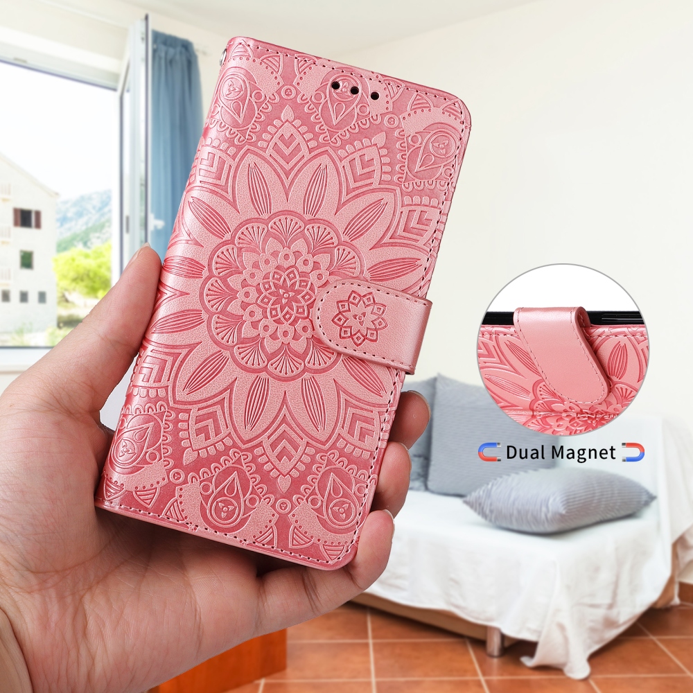 Sunflower knižkové púzdro na Xiaomi Redmi 17 4G/5G - ružové