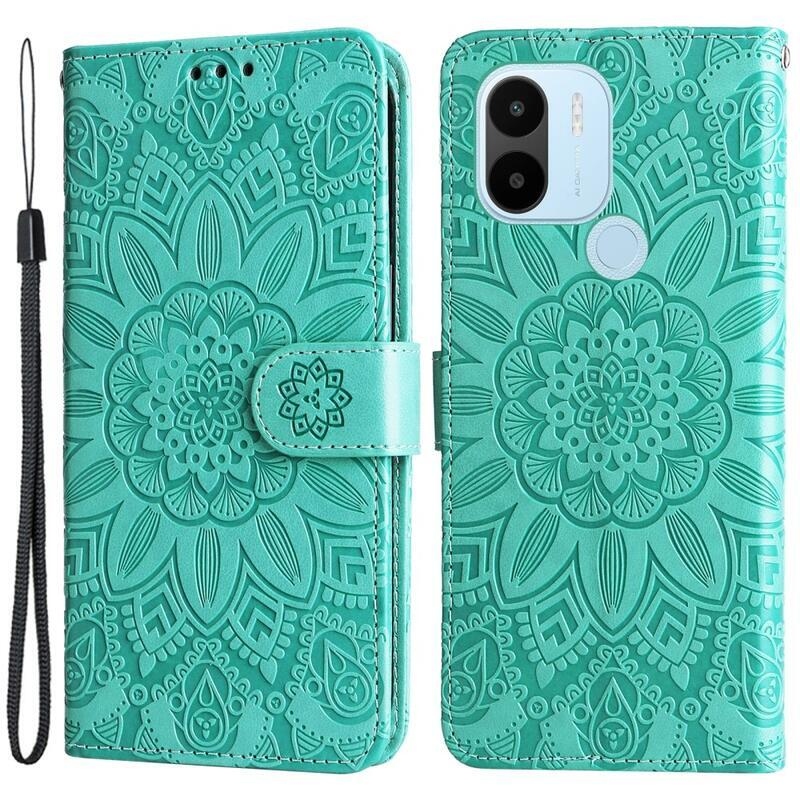 Sunflower knižkové púzdro na Xiaomi Redmi A1+/A2+ - modrozelené