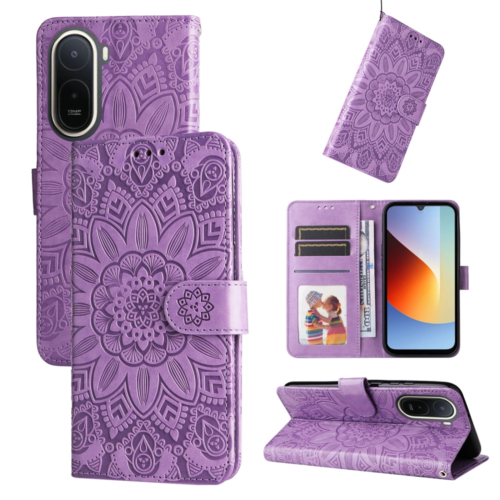 Sunflower knižkové púzdro na Xiaomi Redmi A7 Pro - fialové