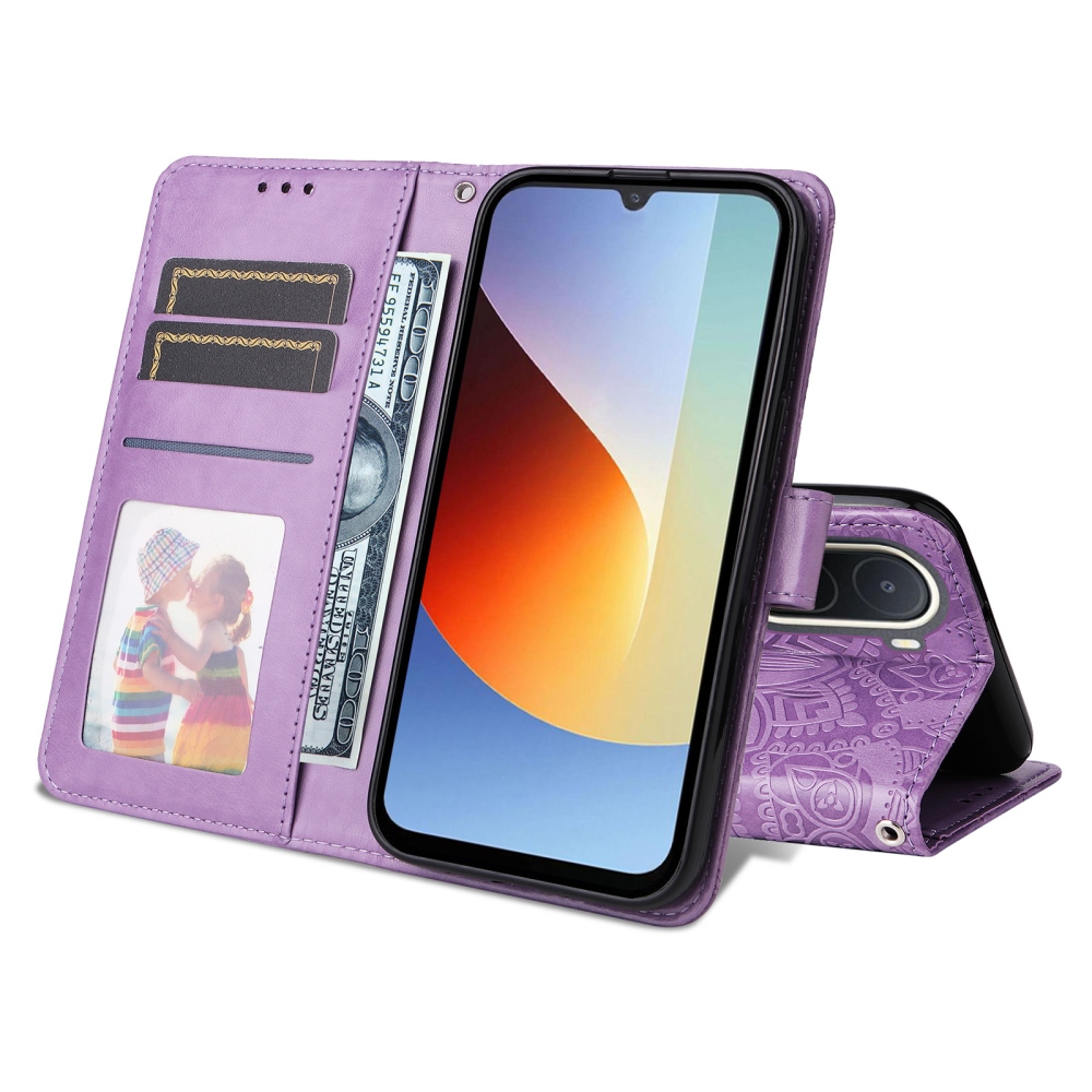 Sunflower knižkové púzdro na Xiaomi Redmi A7 Pro - fialové
