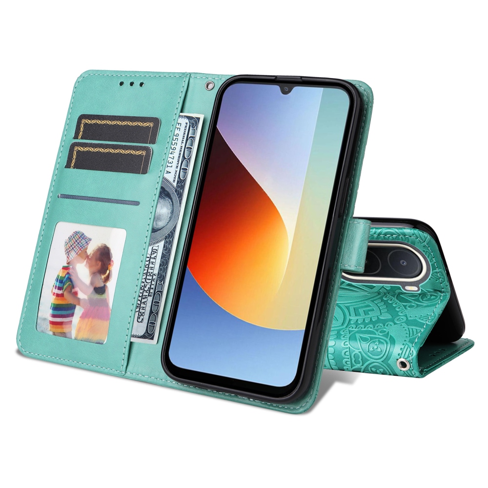 Sunflower knižkové puzdro na Xiaomi Redmi A7 Pro - modrozelené