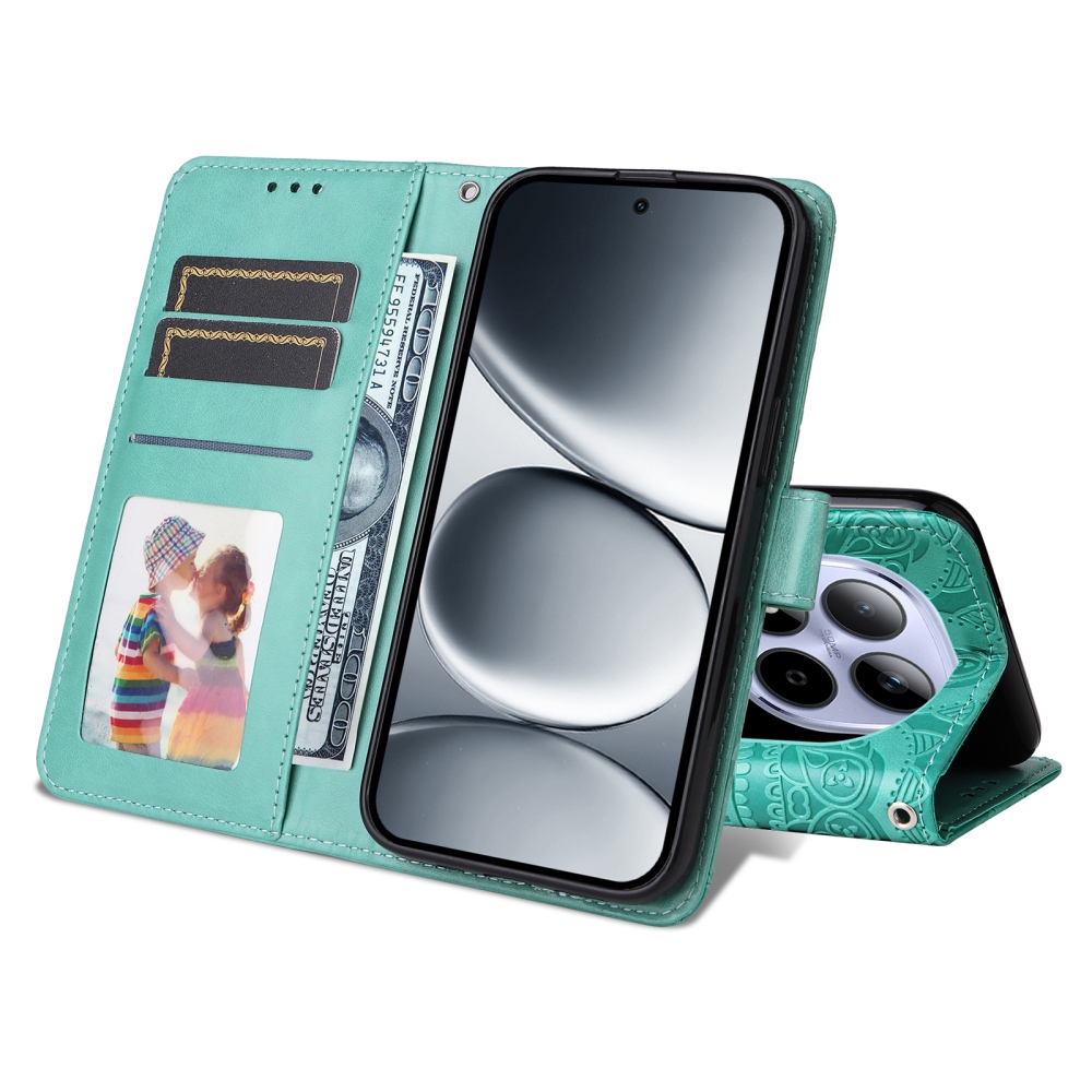 Sunflower knižkové puzdro na Xiaomi Redmi Note 15 Pro 4G - modrozelené