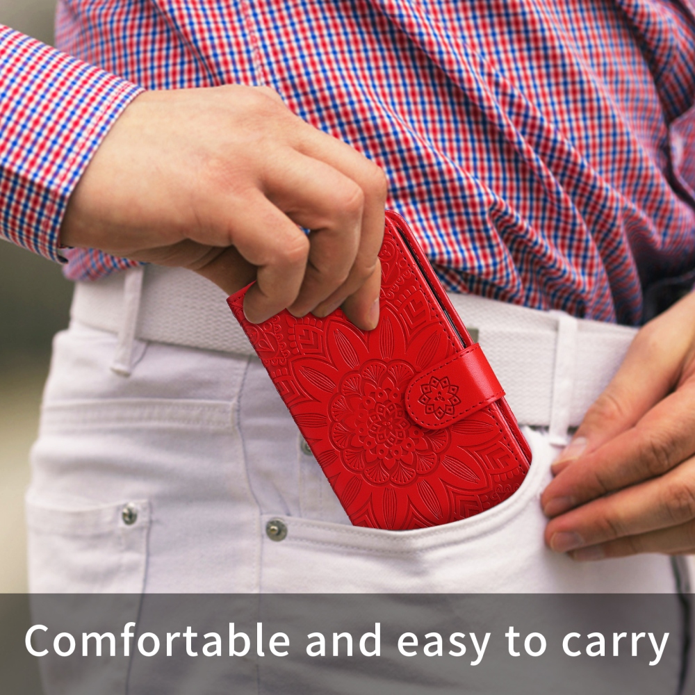 Sunflower knižkové puzdro na Xiaomi Redmi Note 15 Pro 5G - červené