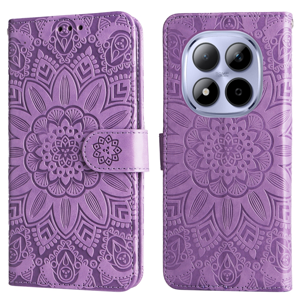 Sunflower knižkové puzdro na Xiaomi Redmi Note 15 Pro 5G - fialové