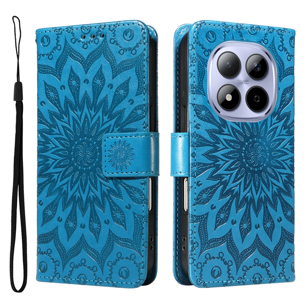 Sunflowers knižkové puzdro na Xiaomi Redmi Note 15 Pro 5G - modré