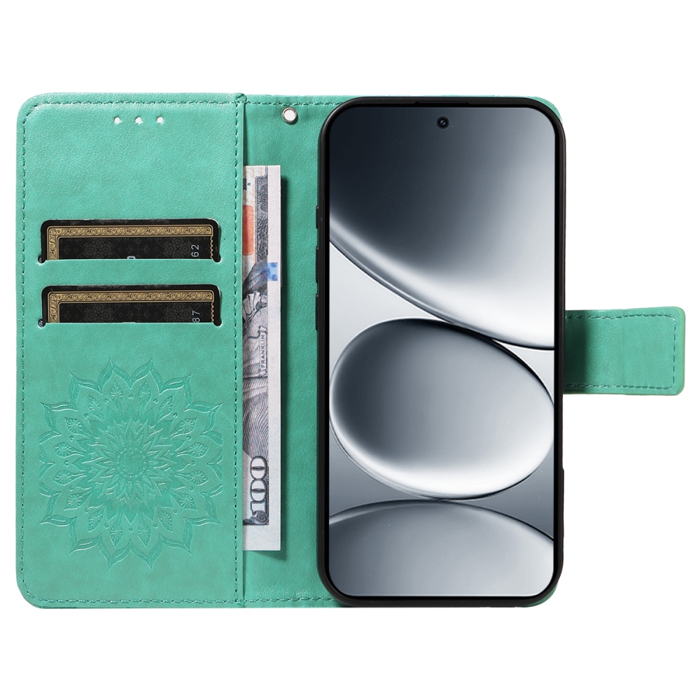 Sunflowers knižkové puzdro na Xiaomi Redmi Note 15 Pro 5G - modrozelené