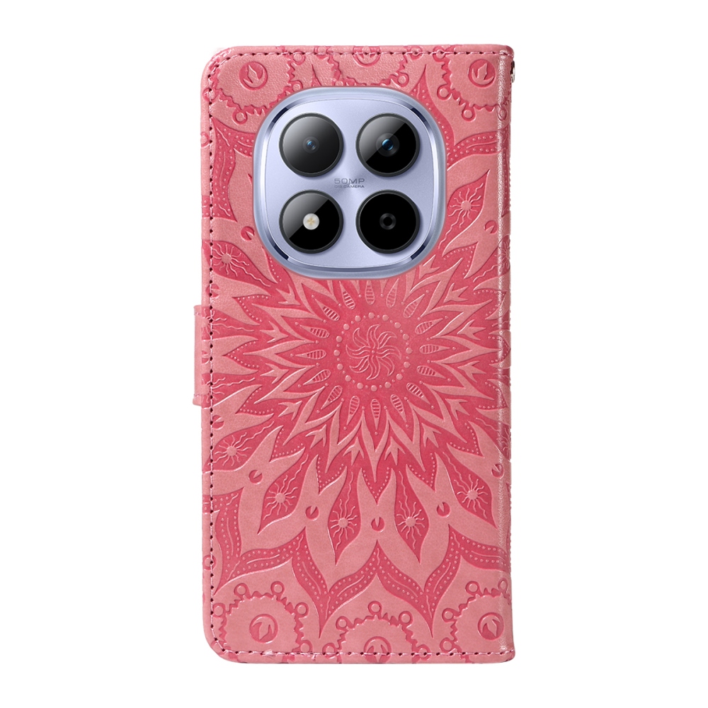 Sunflowers knižkové puzdro na Xiaomi Redmi Note 15 Pro 5G - ružové