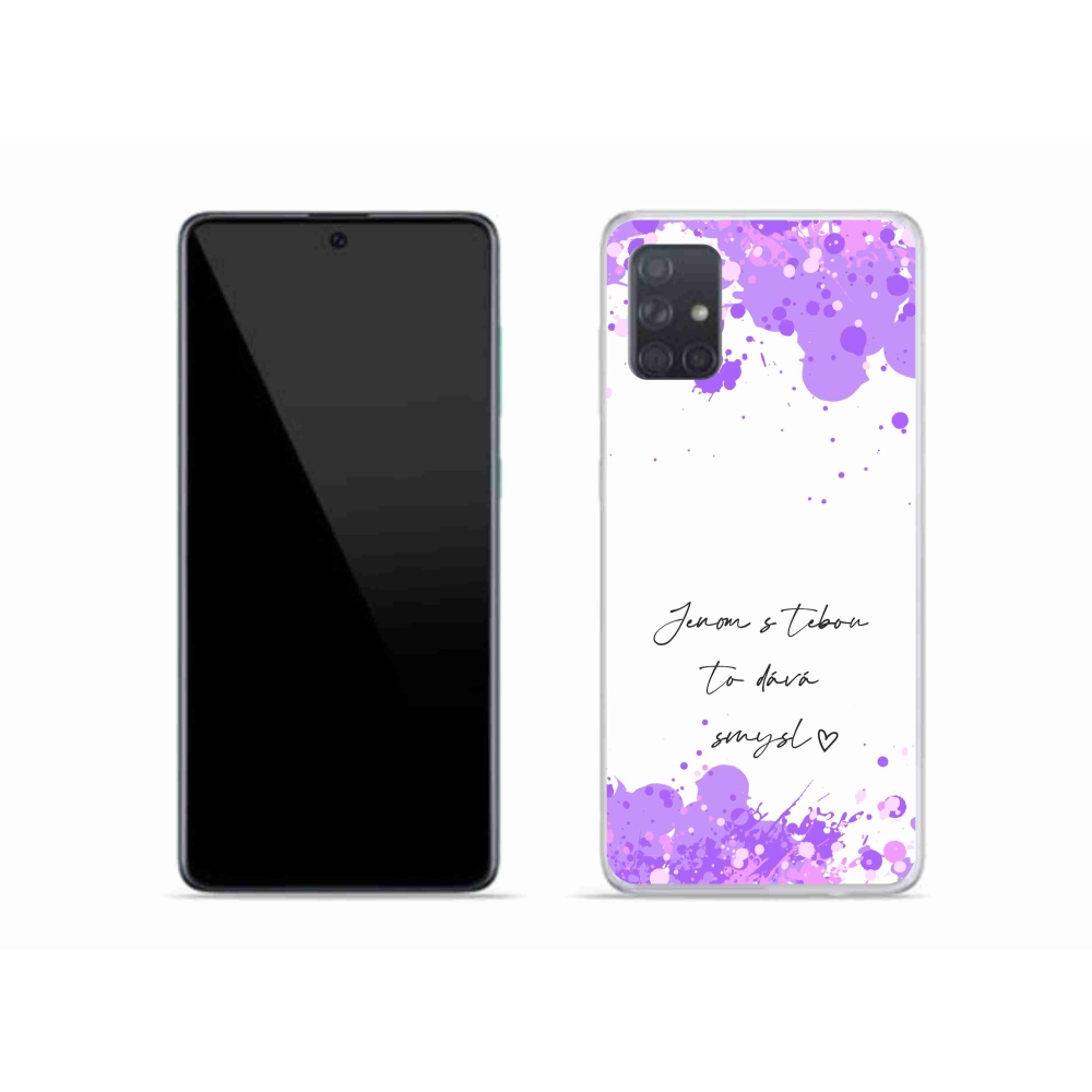 Gélový kryt mmCase na Samsung Galaxy A51 - zamilovaný text biele pozadie