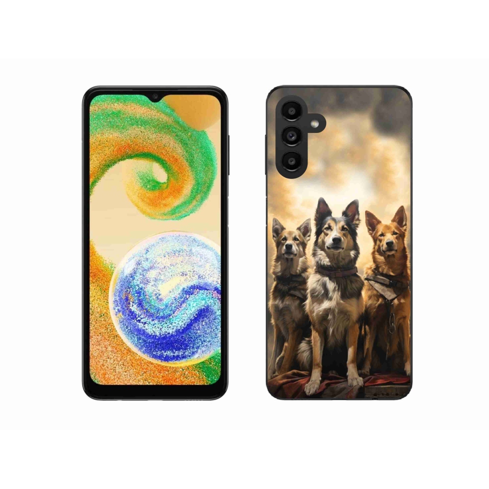 Gélový kryt mmCase na Samsung Galaxy A04s (164.7x76.7x9.1mm) - tri psy