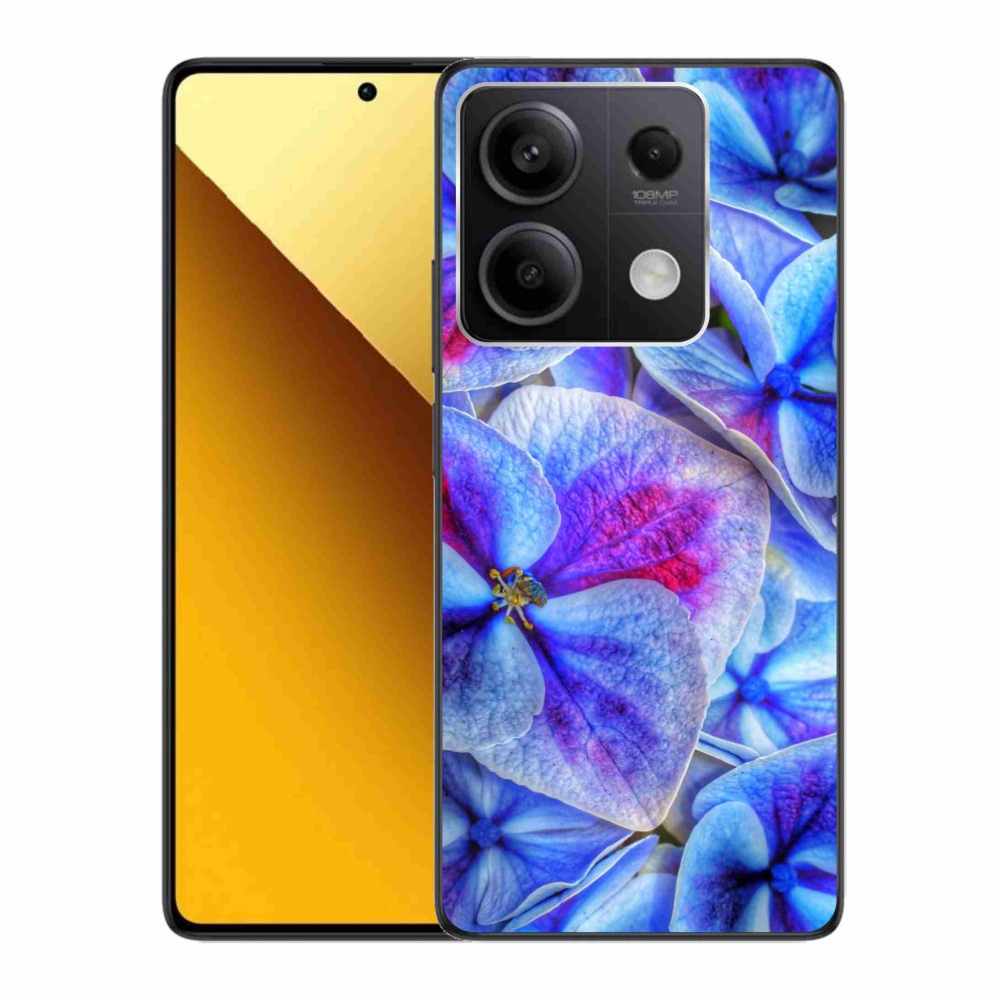 Gélový kryt mmCase na Xiaomi Redmi Note 13 5G - modré kvety 1