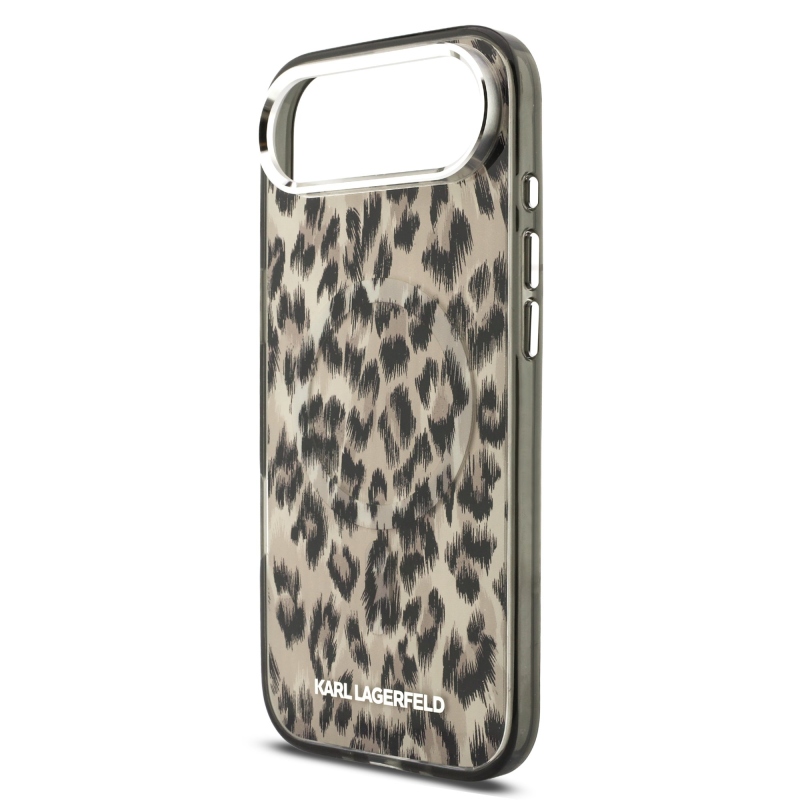 Karl Lagerfeld IML Leopard MagSafe zadný kryt pre iPhone Air Brown