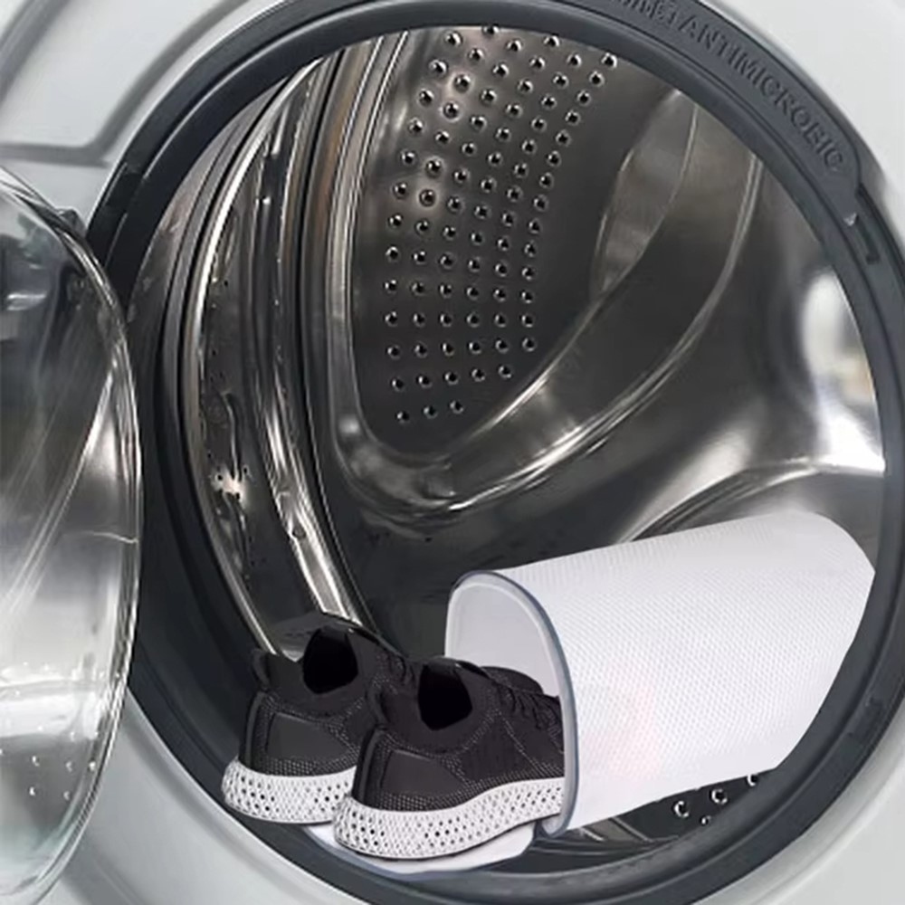 Sieťovaný prací vak na obuv so zipsom - veľkosť L