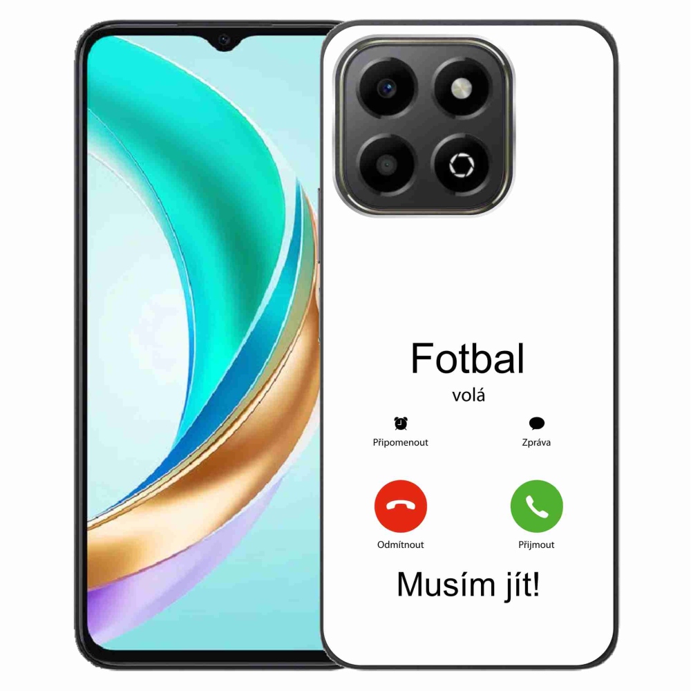 Gélový kryt mmCase na Honor X6b - futbal volá biele pozadie