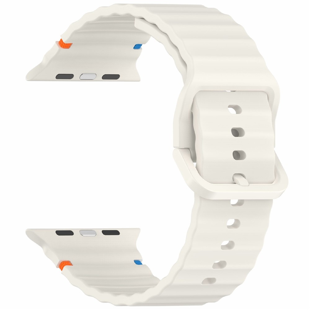 Sweat silikónový remienok na Apple Watch Ultra 4/3/2/1 49mm/12/11/10 46mm - béžový