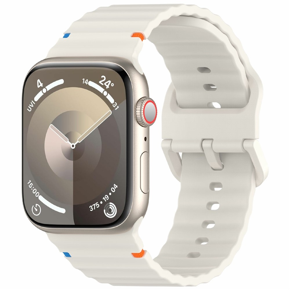 Sweat silikónový remienok na Apple Watch Ultra 4/3/2/1 49mm/12/11/10 46mm - béžový