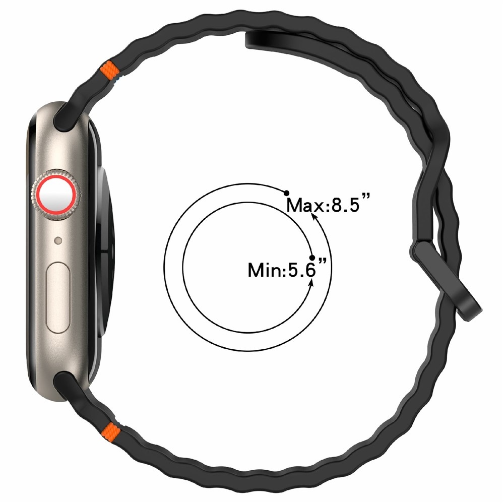 Sweat silikónový remienok na Apple Watch Ultra 4/3/2/1 49mm/12/11/10 46mm - čierny