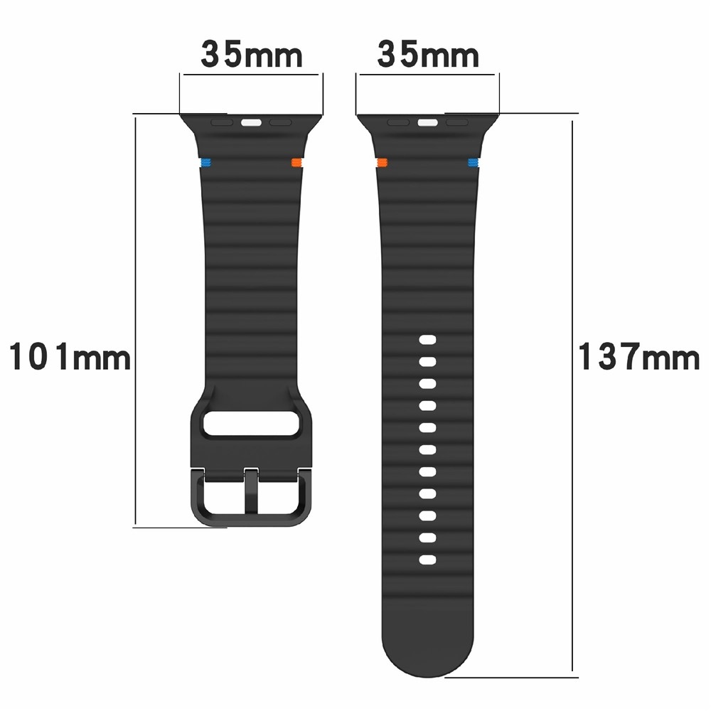 Sweat silikónový remienok na Apple Watch Ultra 4/3/2/1 49mm/12/11/10 46mm - čierny