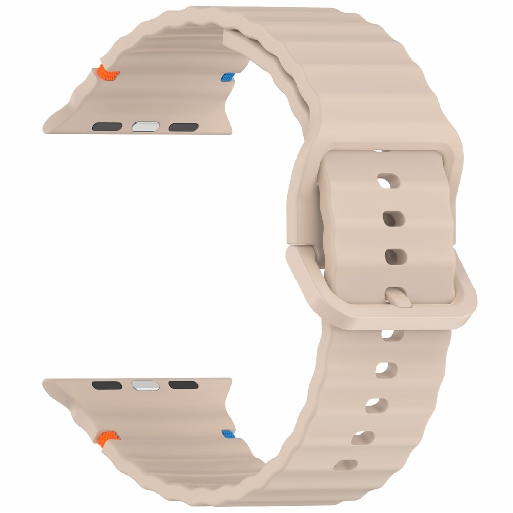 Sweat silikónový remienok na Apple Watch Ultra 4/3/2/1 49mm/12/11/10 46mm - svetlohnedý