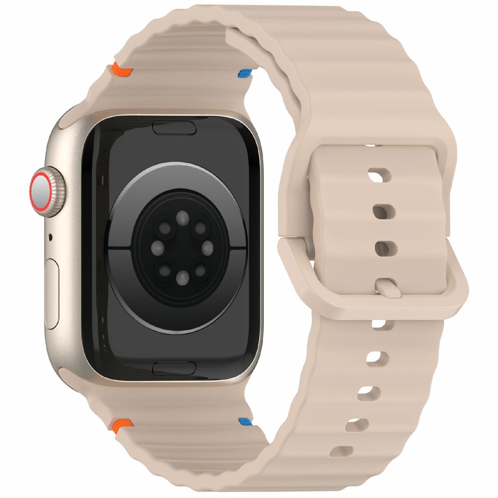 Sweat silikónový remienok na Apple Watch Ultra 4/3/2/1 49mm/12/11/10 46mm - svetlohnedý