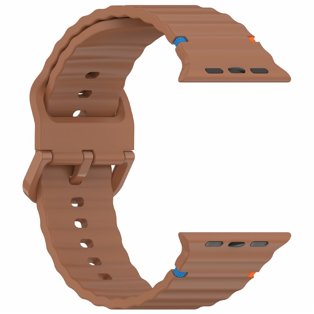 Sweat silikónový remienok na Apple Watch Ultra 4/3/2/1 49mm/12/11/10 46mm - tmavohnedý