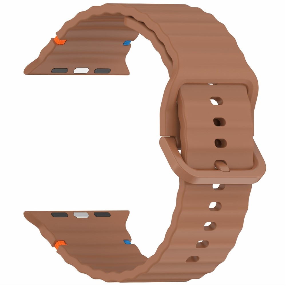 Sweat silikónový remienok na Apple Watch Ultra 4/3/2/1 49mm/12/11/10 46mm - tmavohnedý