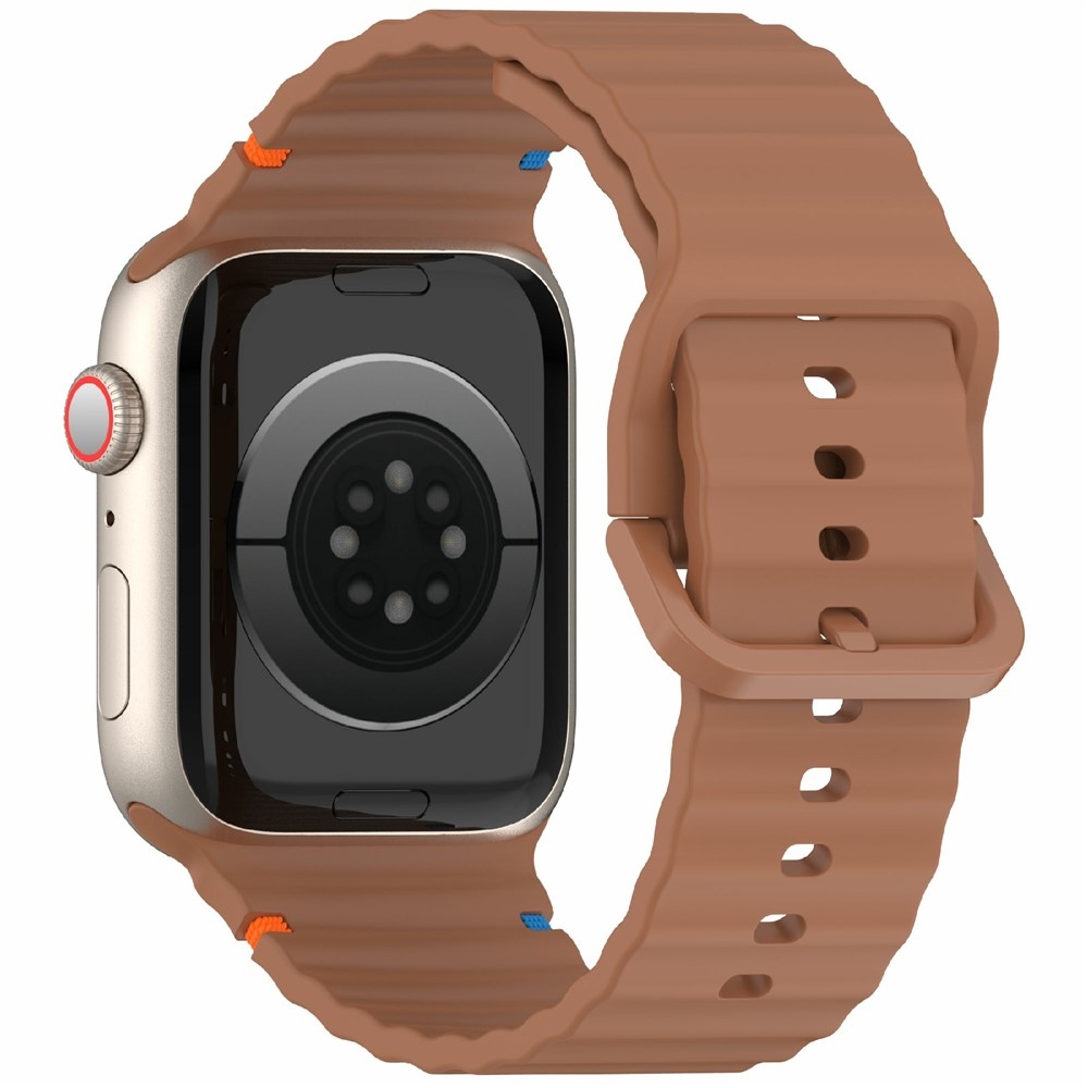Sweat silikónový remienok na Apple Watch Ultra 4/3/2/1 49mm/12/11/10 46mm - tmavohnedý