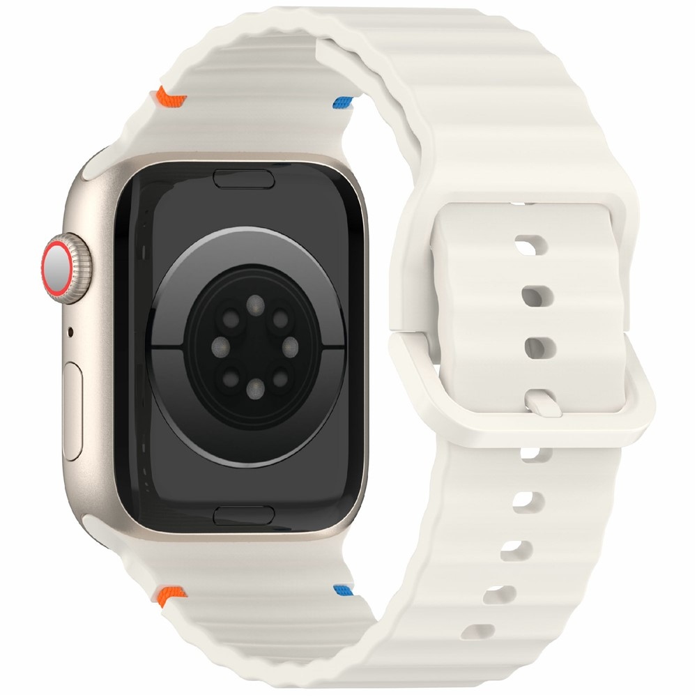 Sweaty silikónový remienok na Apple Watch Ultra 4/3/2/1 49mm/12/11/10 46mm - béžový