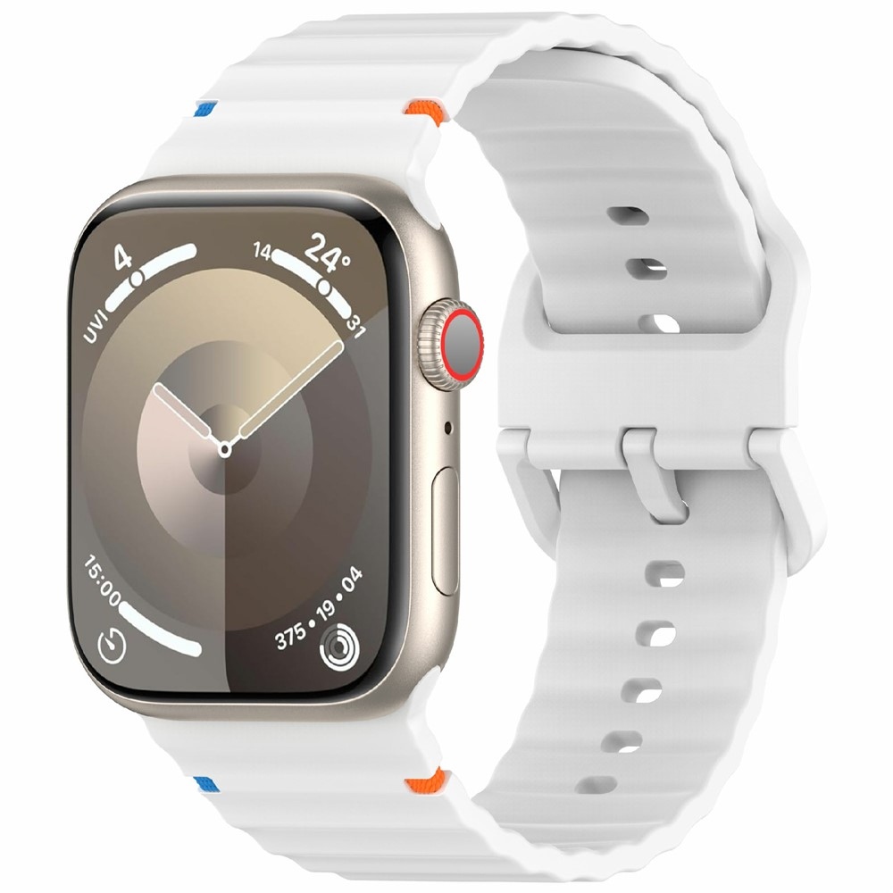 Sweaty silikónový remienok na Apple Watch Ultra 4/3/2/1 49mm/12/11/10 46mm - biely