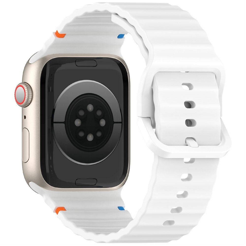 Sweaty silikónový remienok na Apple Watch Ultra 4/3/2/1 49mm/12/11/10 46mm - biely