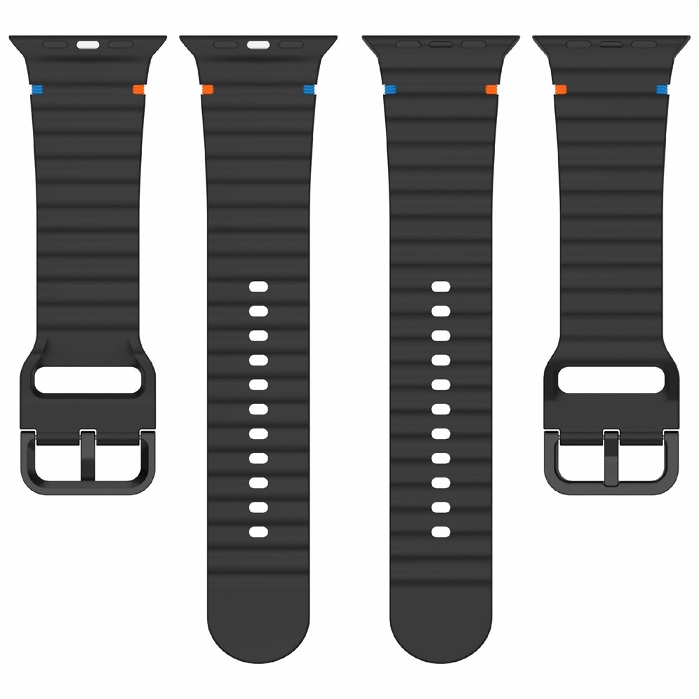 Sweaty silikónový remienok na Apple Watch Ultra 4/3/2/1 49mm/12/11/10 46mm - čierny