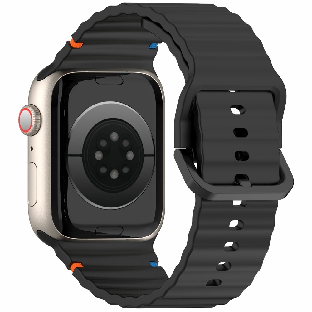 Sweaty silikónový remienok na Apple Watch Ultra 4/3/2/1 49mm/12/11/10 46mm - čierny