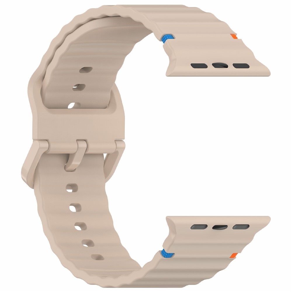 Sweaty silikónový remienok na Apple Watch Ultra 4/3/2/1 49mm/12/11/10 46mm - svetlohnedý