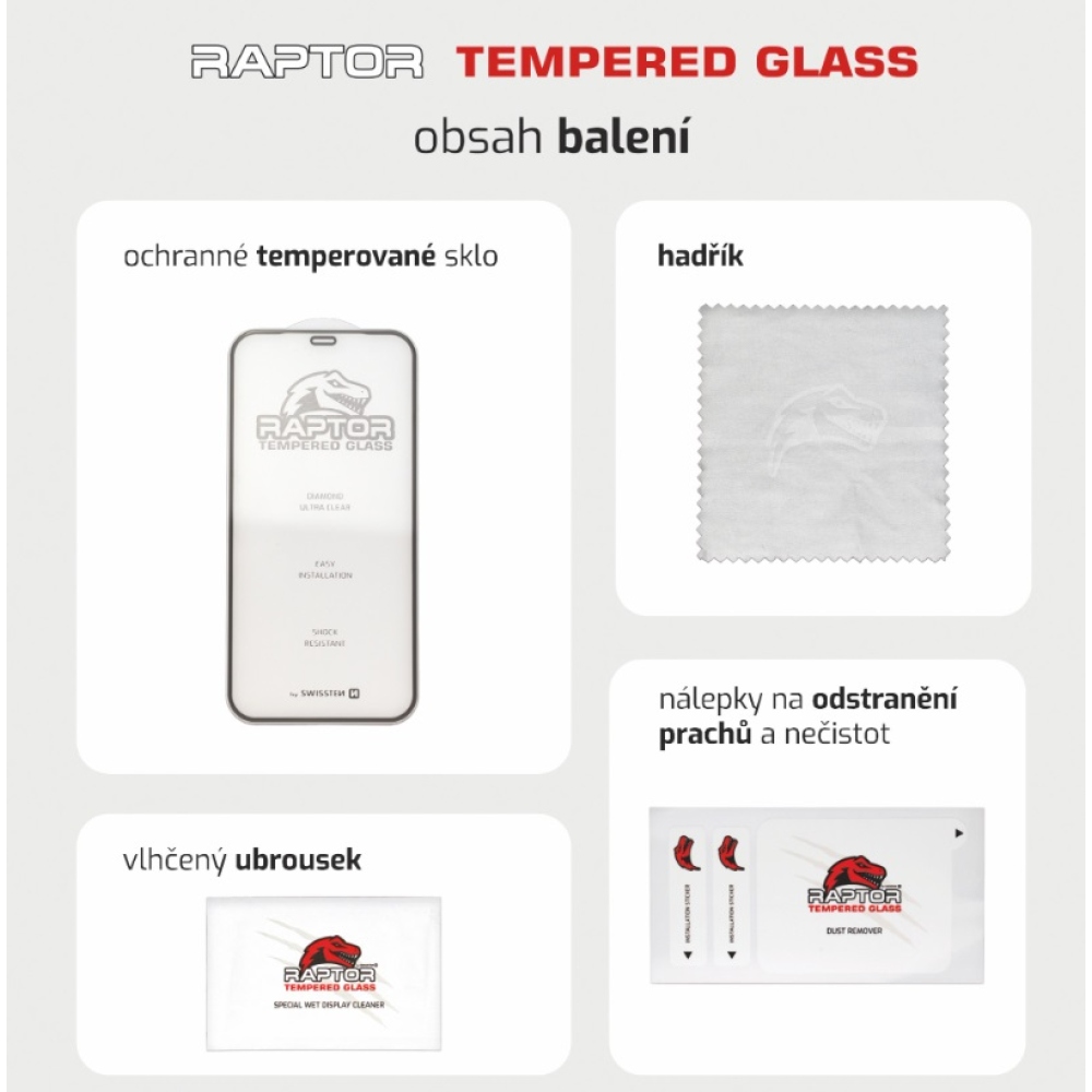 Swissten 3D Raptor Diamond celoplošné tvrdené sklo na iPhone 16 Pro Max