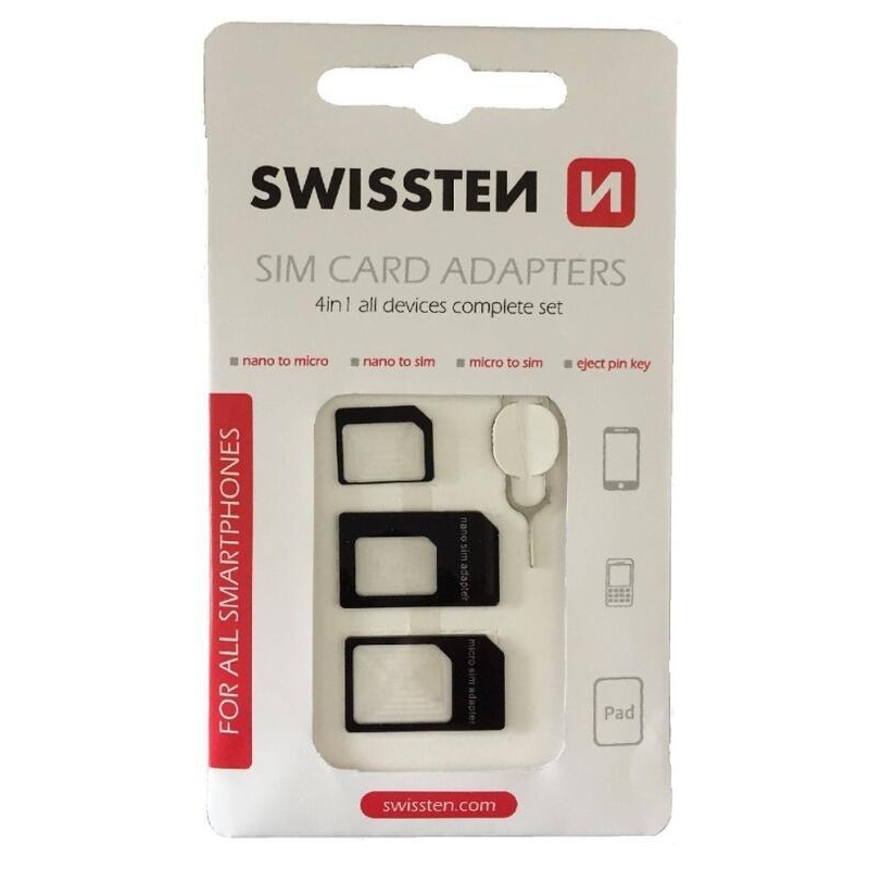 Swissten 4v1 univerzální SIM ADAPTÉR