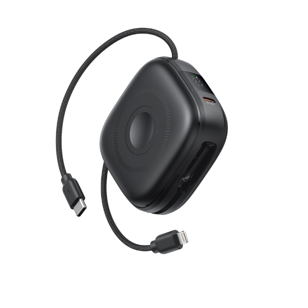 Swissten powerbanka Voltbox MagGo 10 000 mAh s integrovanými káblami + MagSafe + Applewatch