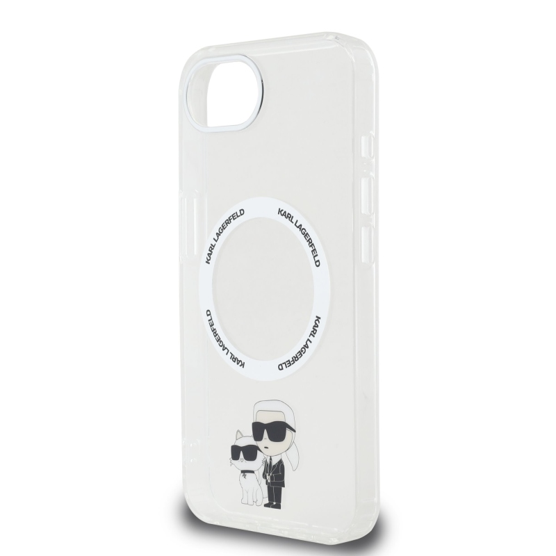 Karl Lagerfeld IML Karl and Choupette MagSafe Zadný Kryt pre iPhone 16e Transparent