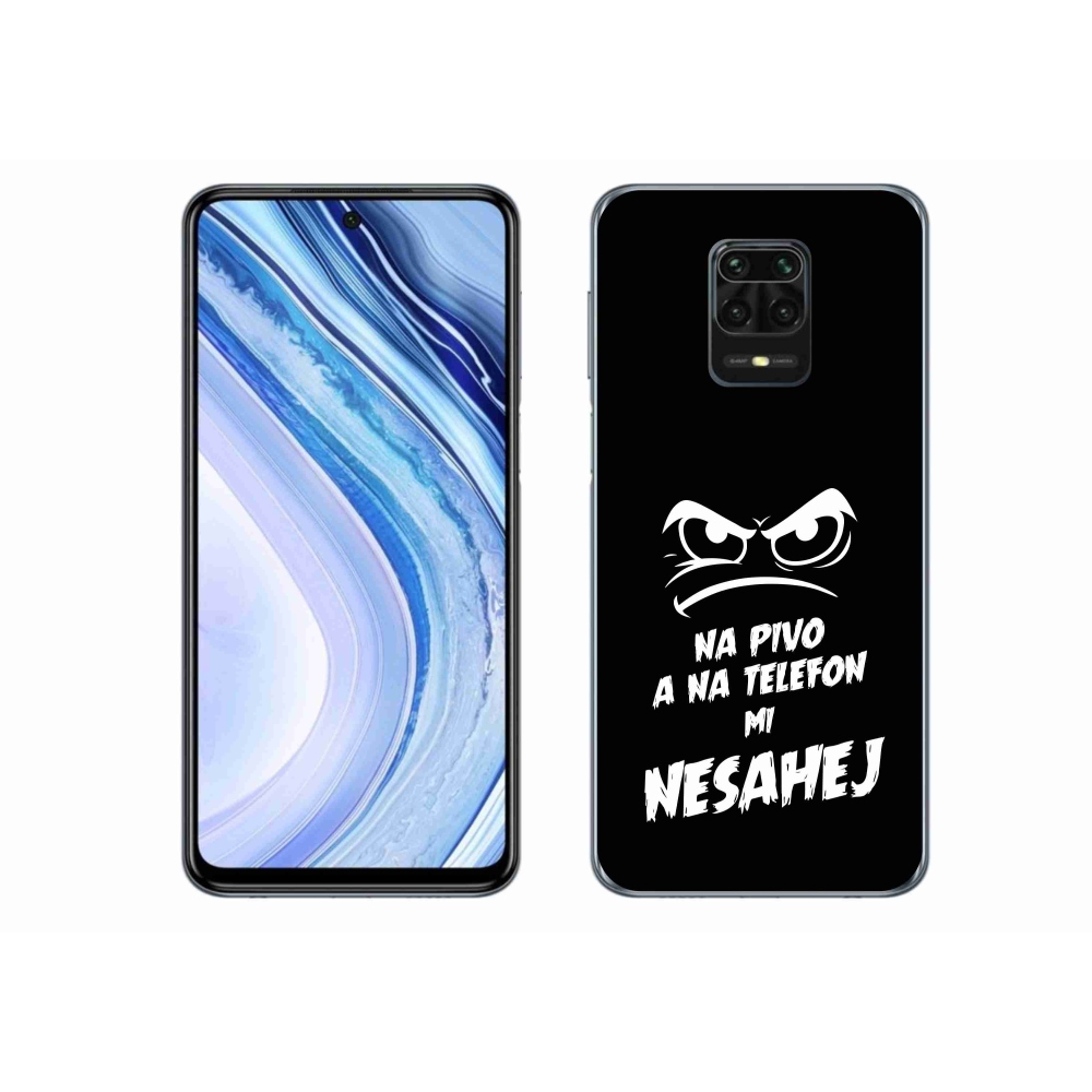 Gélový kryt mmCase na Xiaomi Redmi Note 9S - pivný motív 2 čierne pozadie